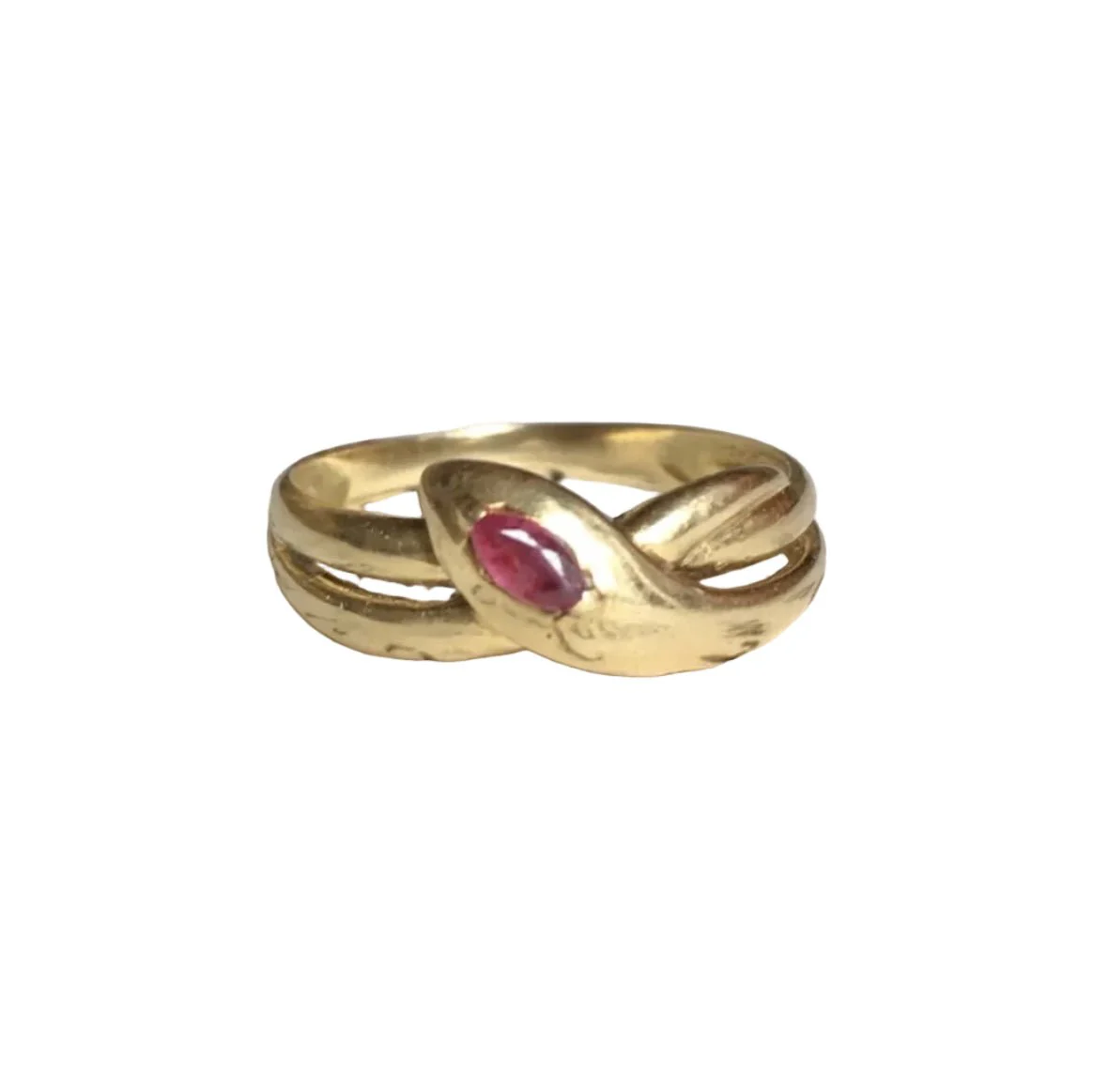 Yellow gold and ruby ring - Image 3