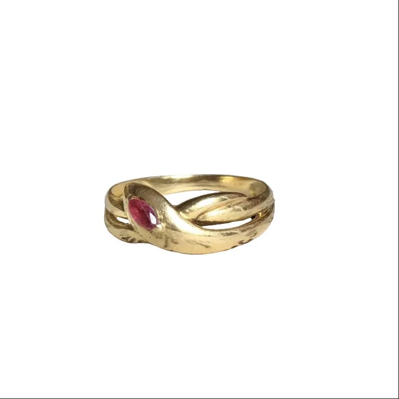 Yellow gold and ruby ring - Image 4