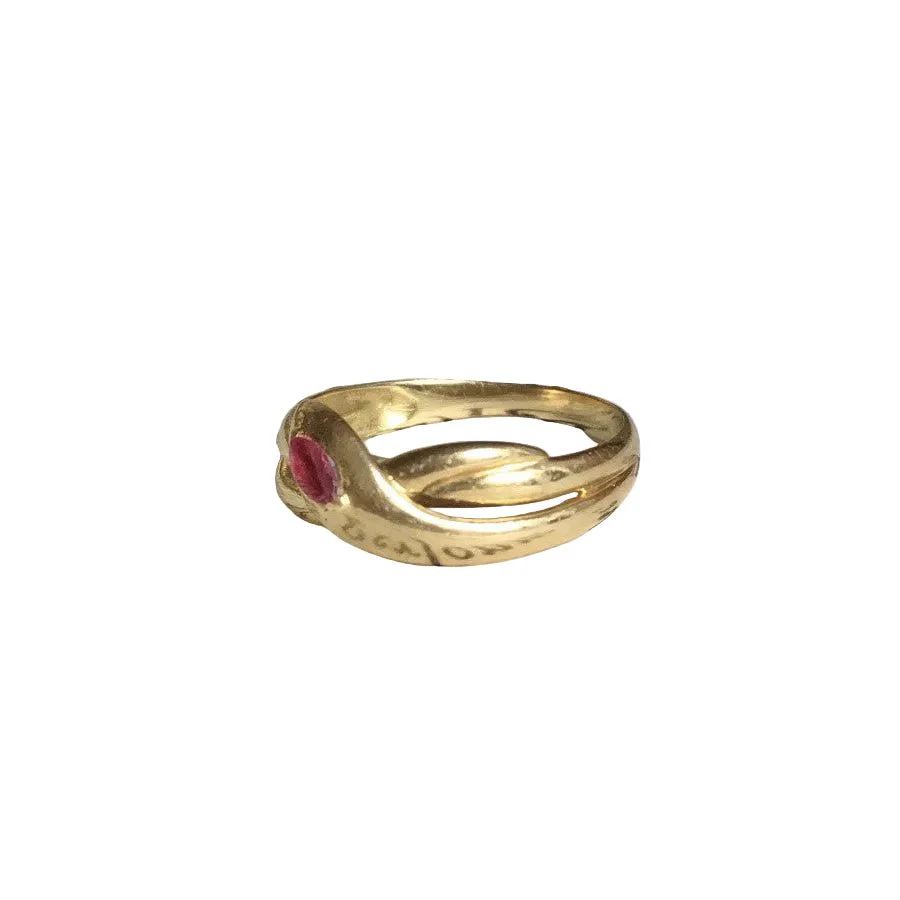 Yellow gold and ruby ring - Image 5