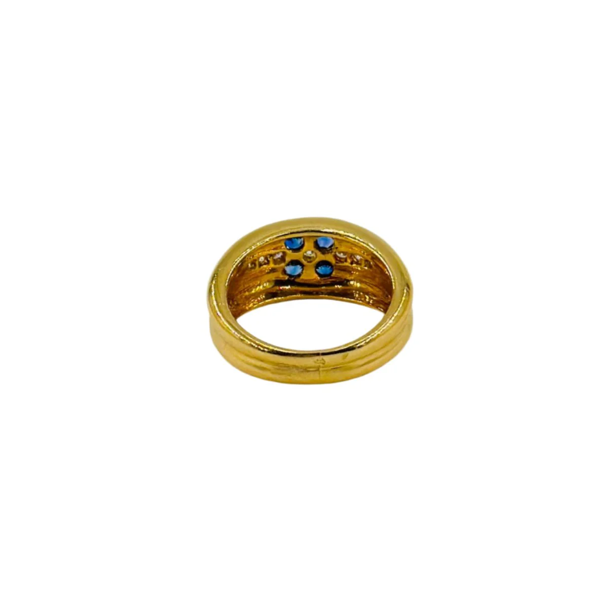 Ring at yellow gold and sapphire - Image 3
