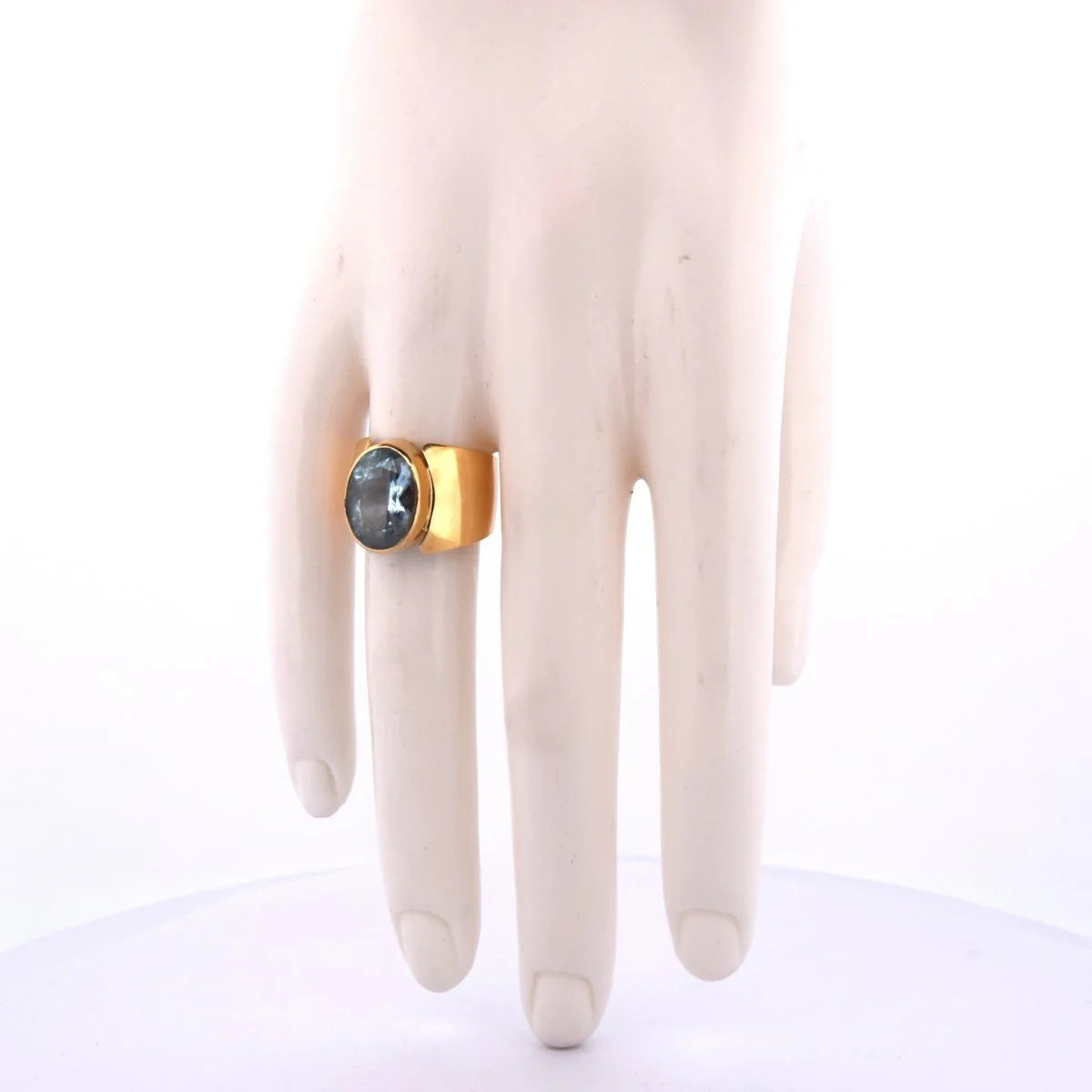 Ring in yellow gold and topaz - Image 2