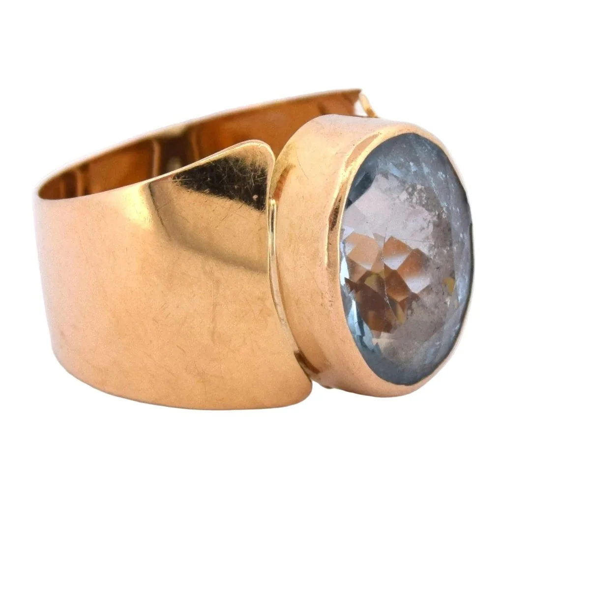 Ring in yellow gold and topaz - Image 4