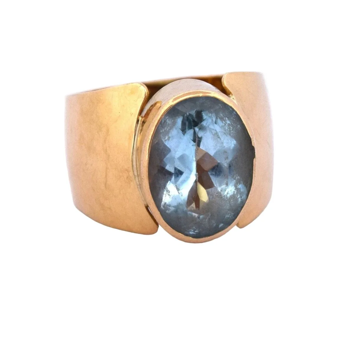 Ring in yellow gold and topaz - Image 5