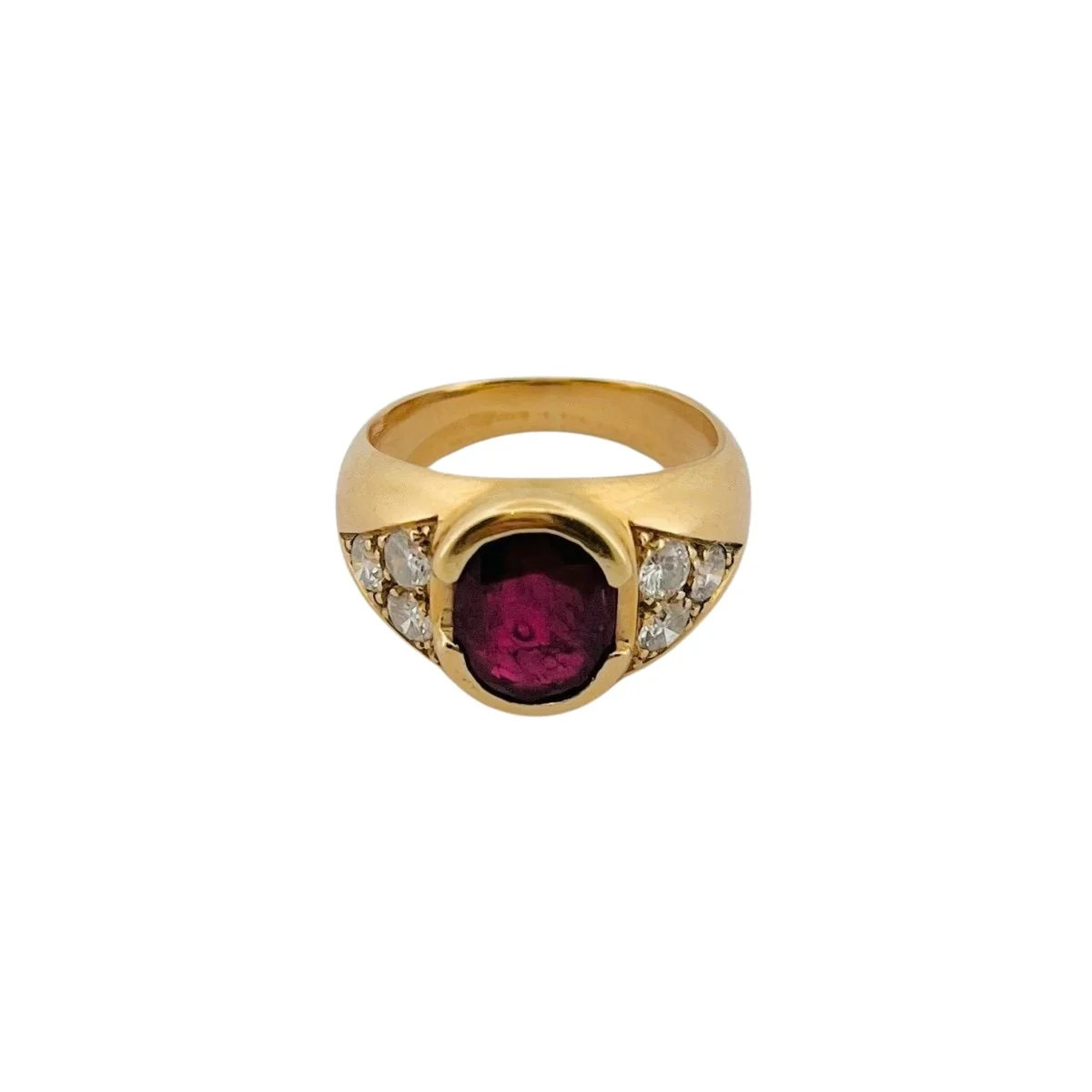 Yellow gold, ruby and diamond ring - Image 5