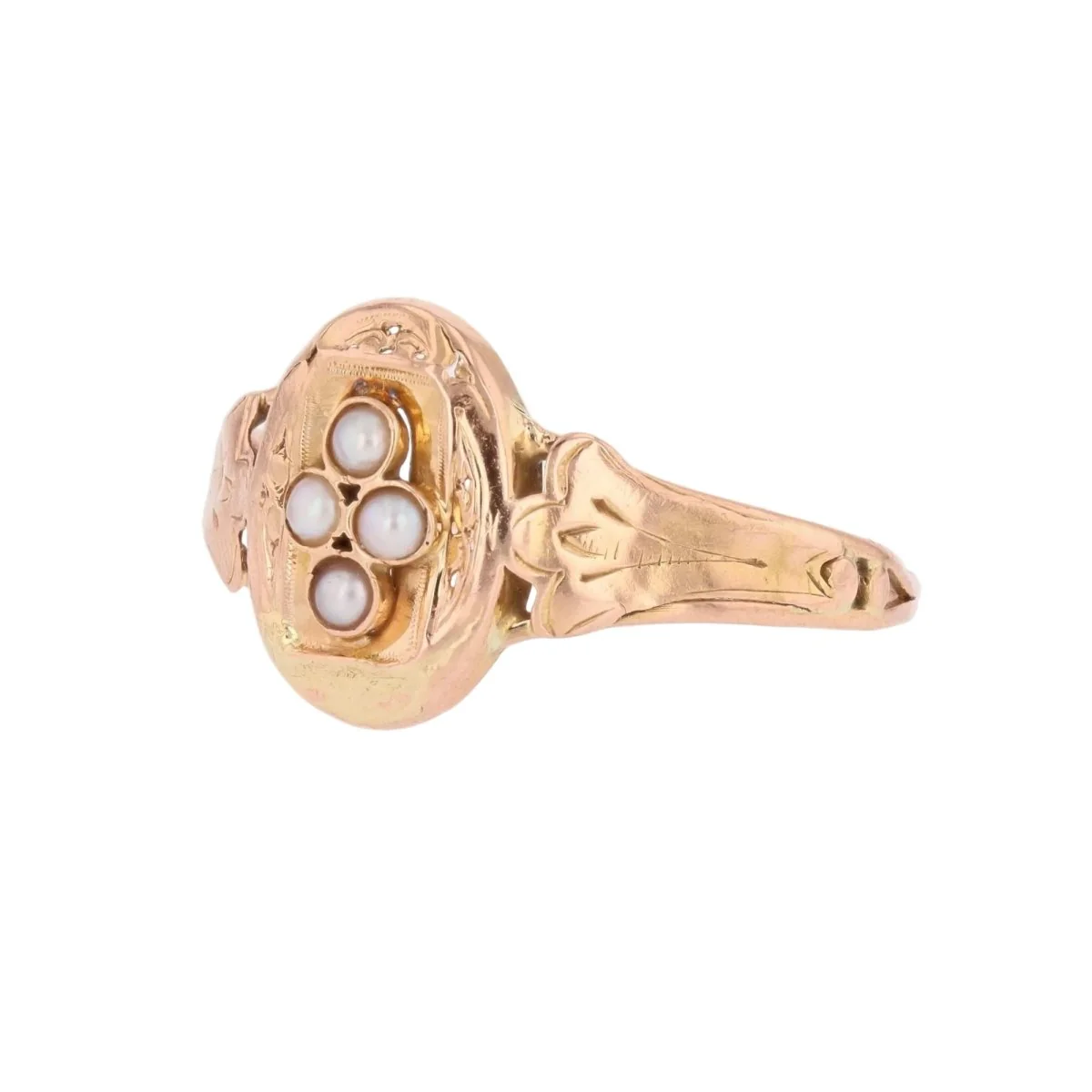 Rose gold and Pearl Ring - Image 3