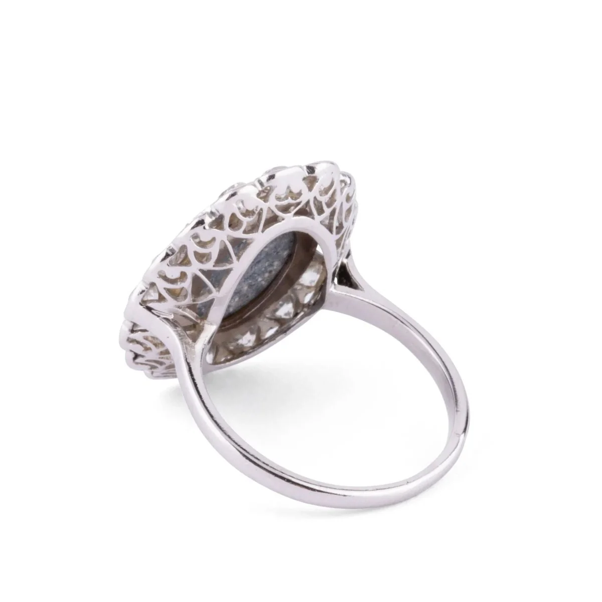 Platinum diamond and opal ring - Image 3