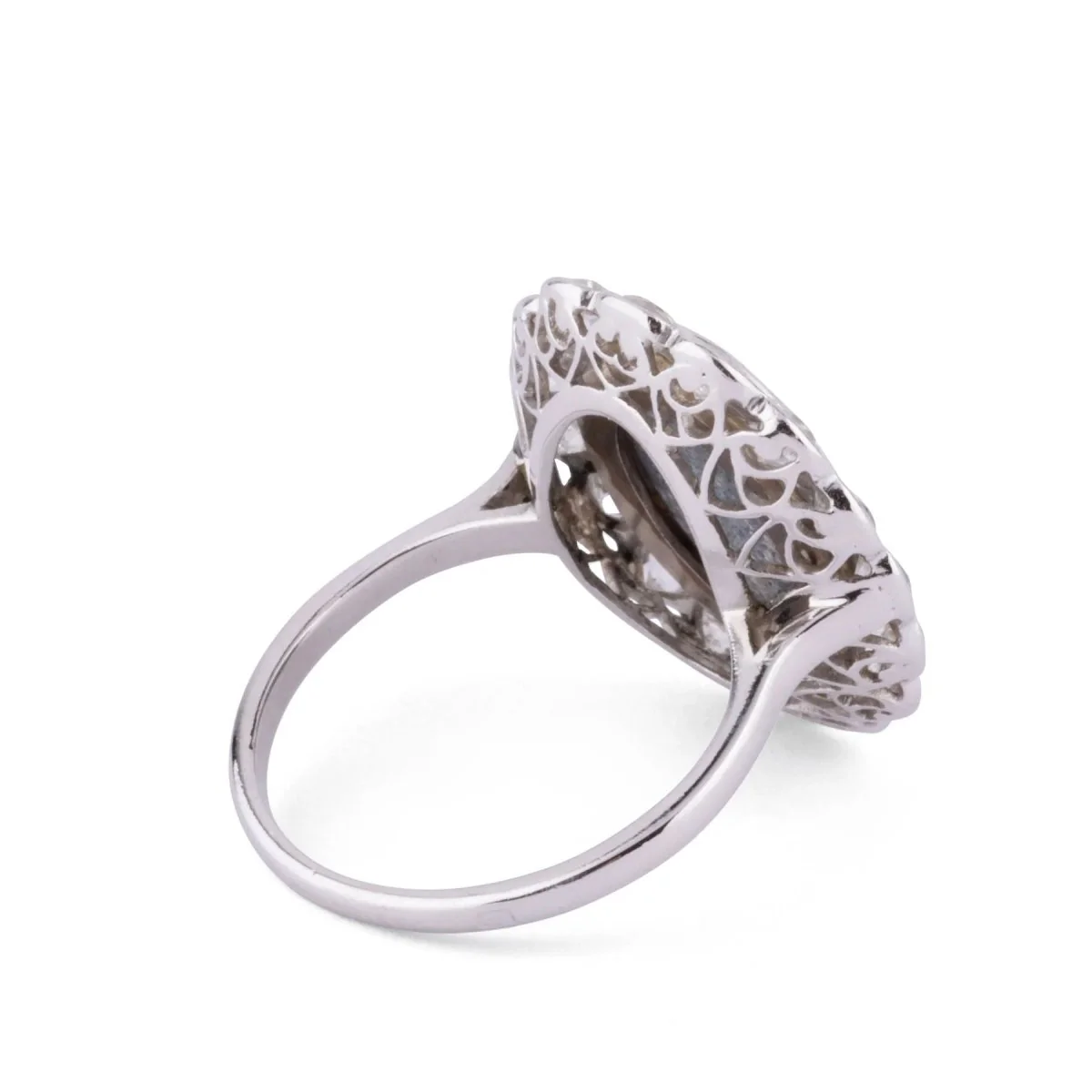 Platinum diamond and opal ring - Image 5