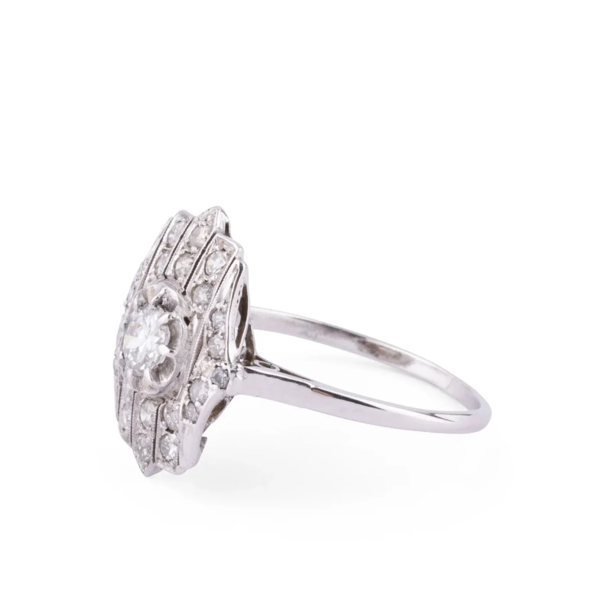 Flat platinum ring - Image 2