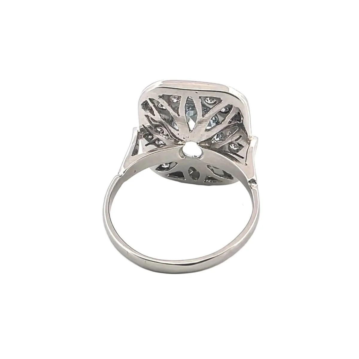 Ring Surroundings in white gold, aquamarine and diamonds - Image 4
