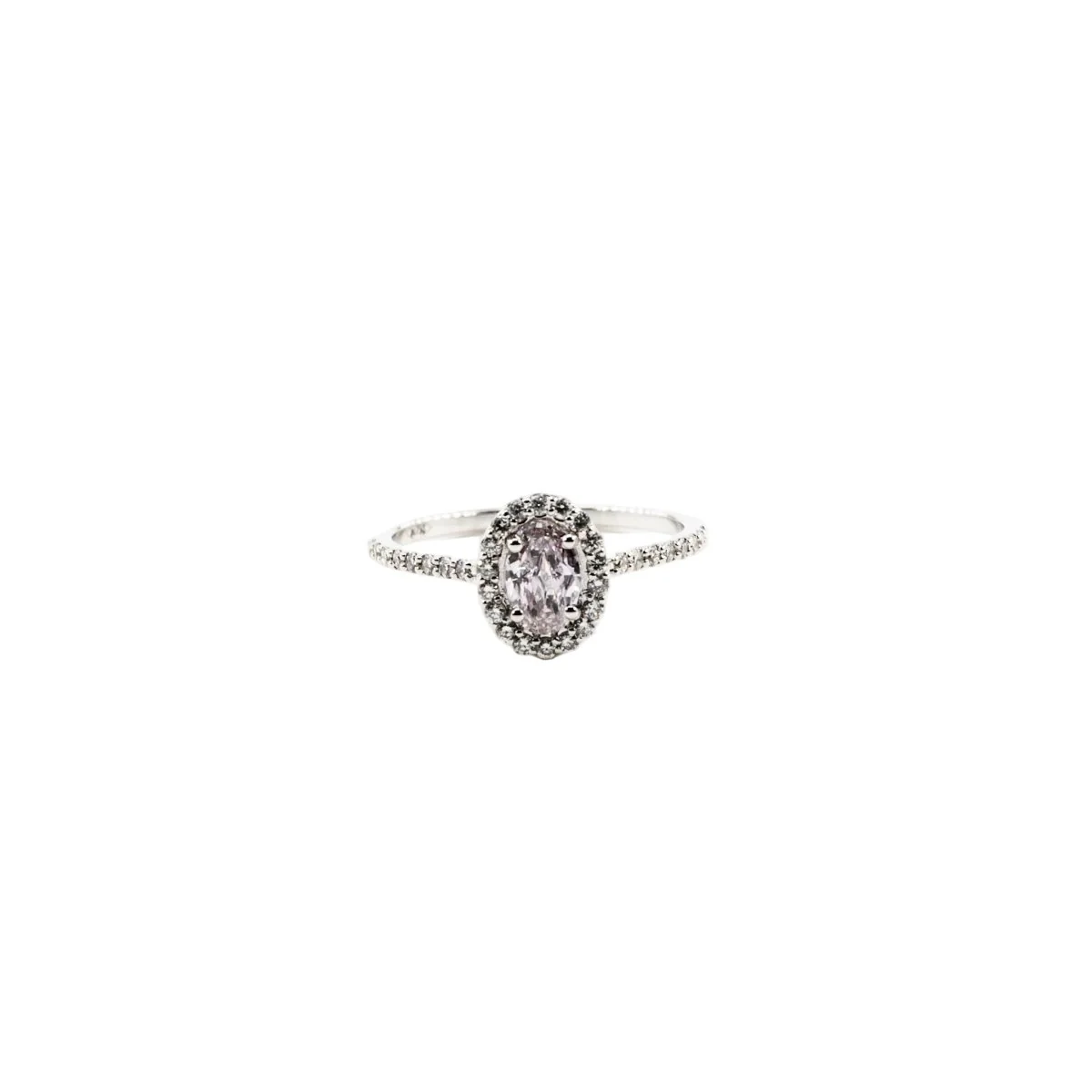 Entourage Ring in white gold, fancy light purplish pink diamonds and diamonds - Image 7