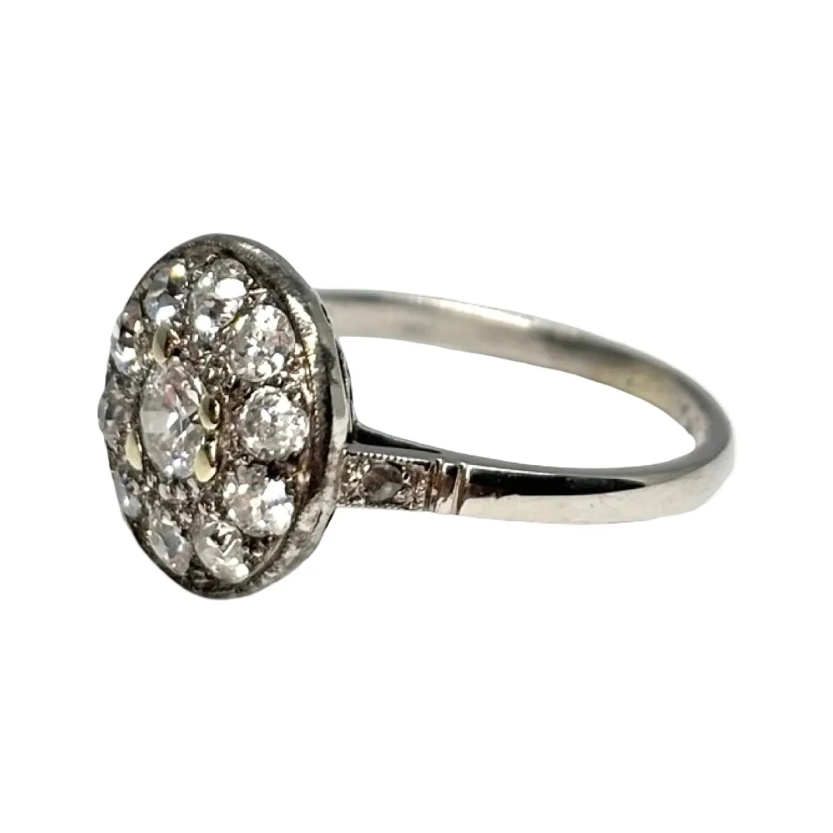 Ring Entourage in white gold and diamonds - Image 3