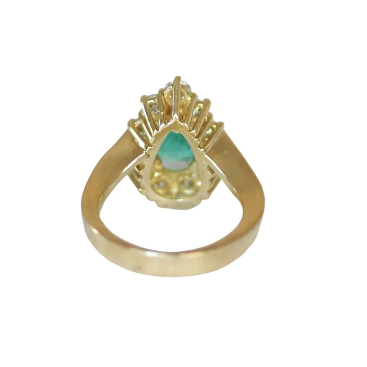 "Entourage" Ring in Yellow Gold, Emerald, and Diamonds - Image 4