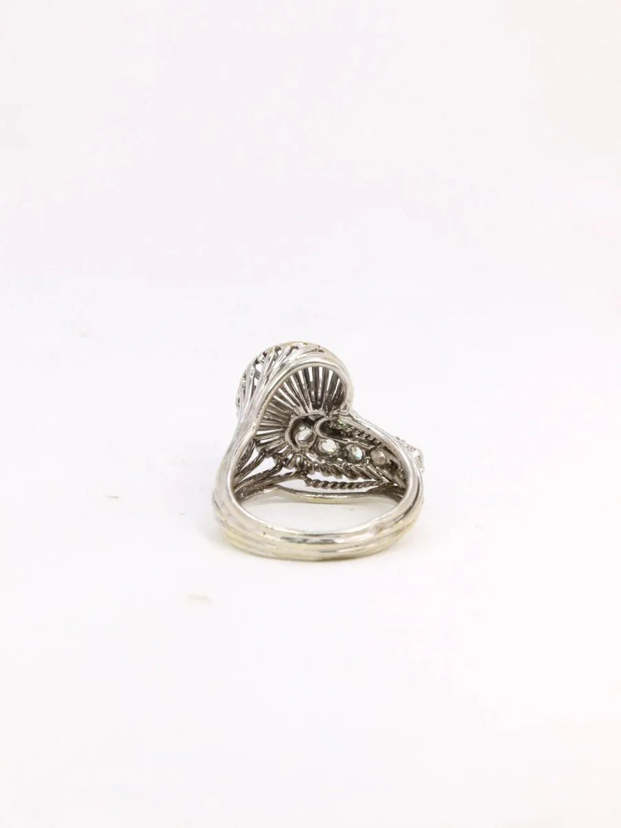 White gold swirl ring with 1 ct diamonds - Image 5