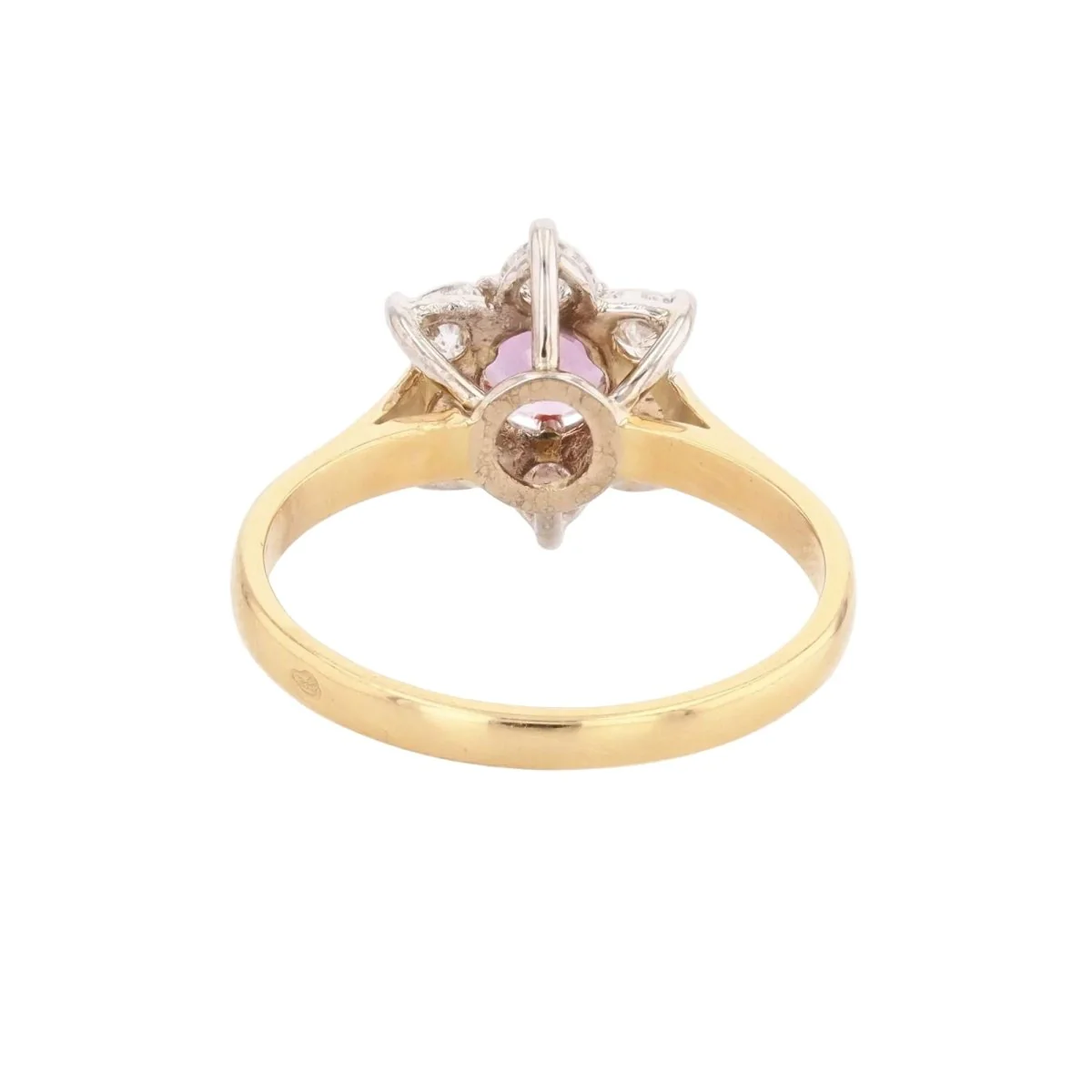 Ring Marguerite in yellow gold, white gold, sapphire and diamonds - Image 3