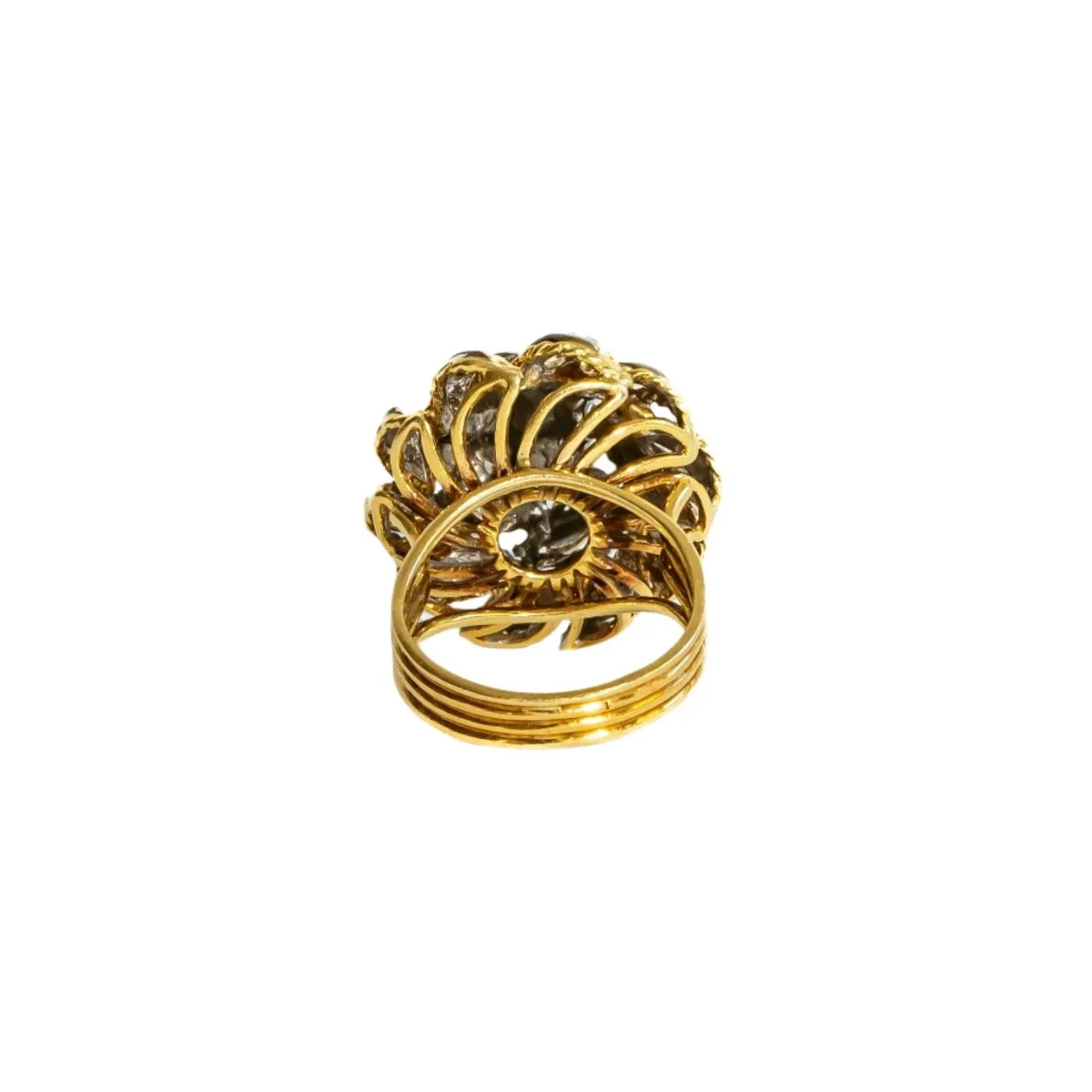 Fleur ring in yellow gold and diamonds - Image 4