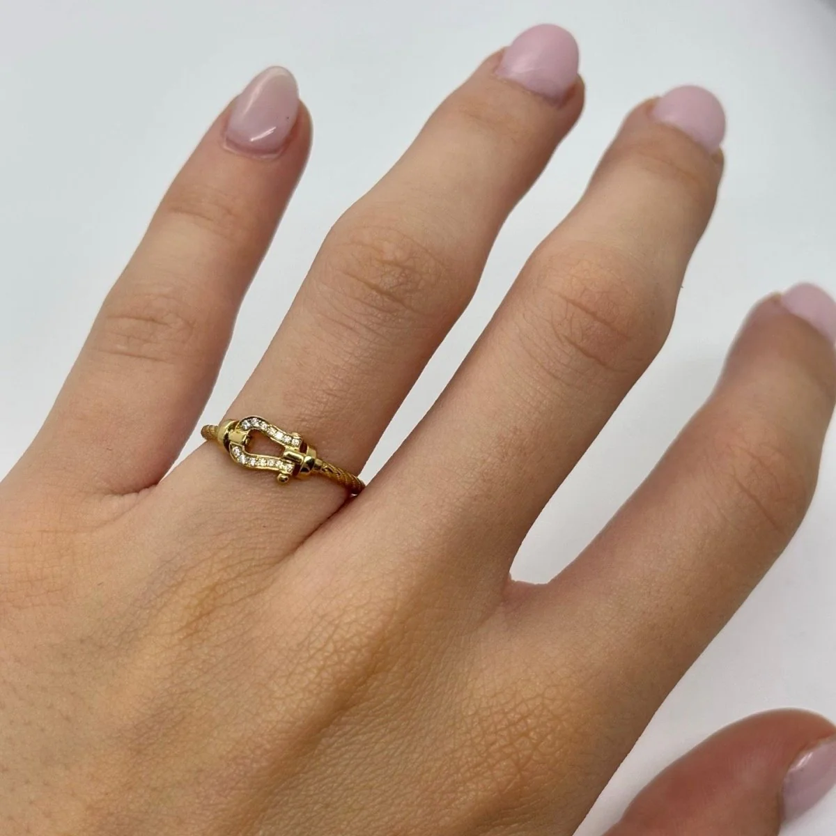 FRED "Force 10" PM Ring in yellow gold and diamonds - Image 2