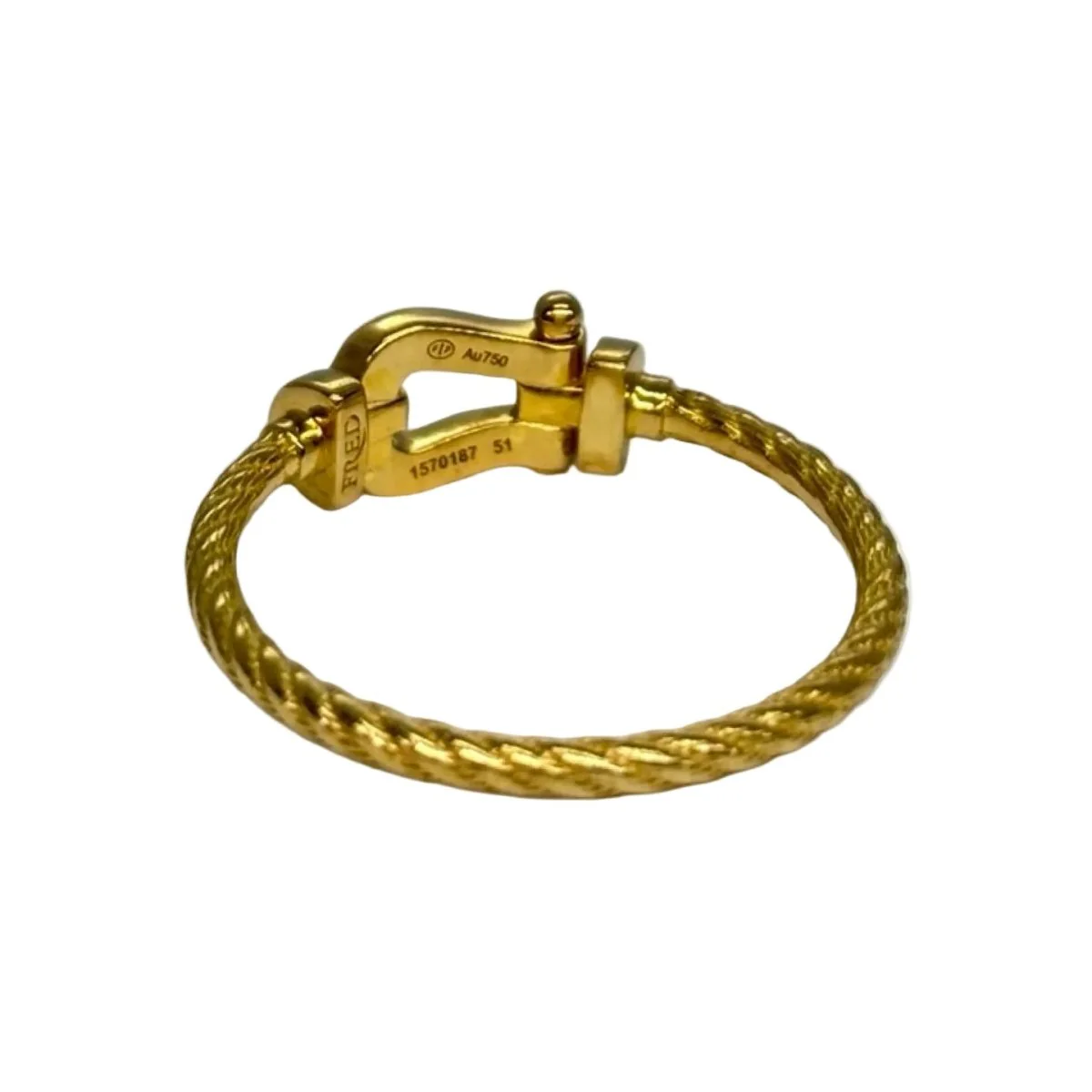 FRED "Force 10" PM Ring in yellow gold and diamonds - Image 4