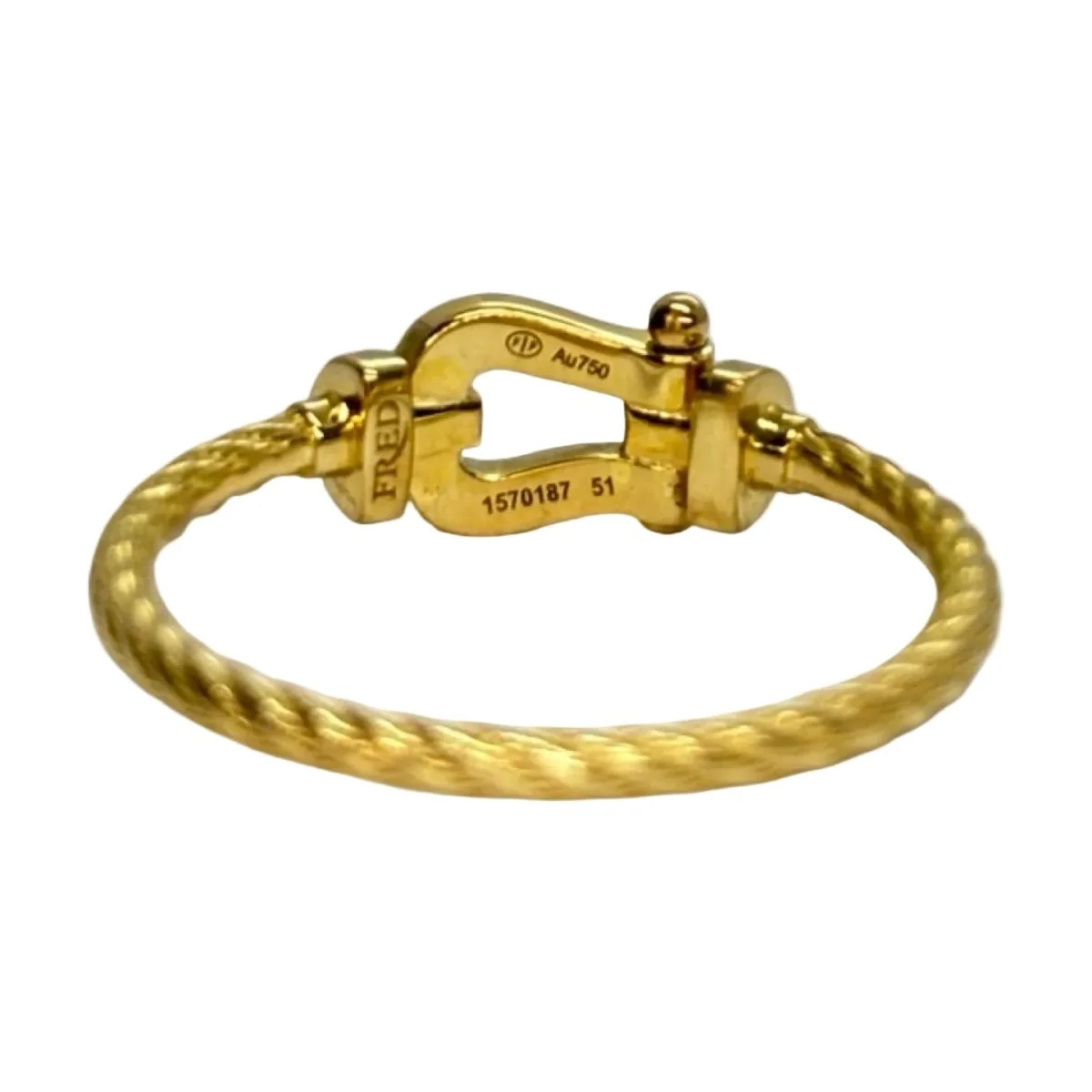 FRED "Force 10" PM Ring in yellow gold and diamonds - Image 5