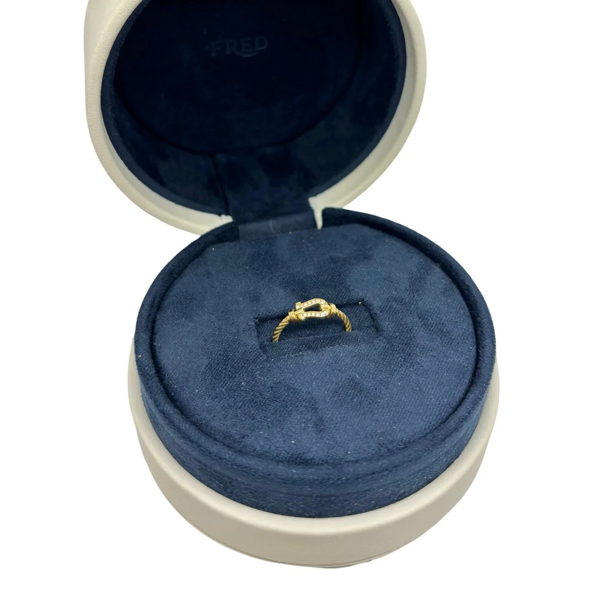 FRED "Force 10" PM Ring in yellow gold and diamonds - Image 6