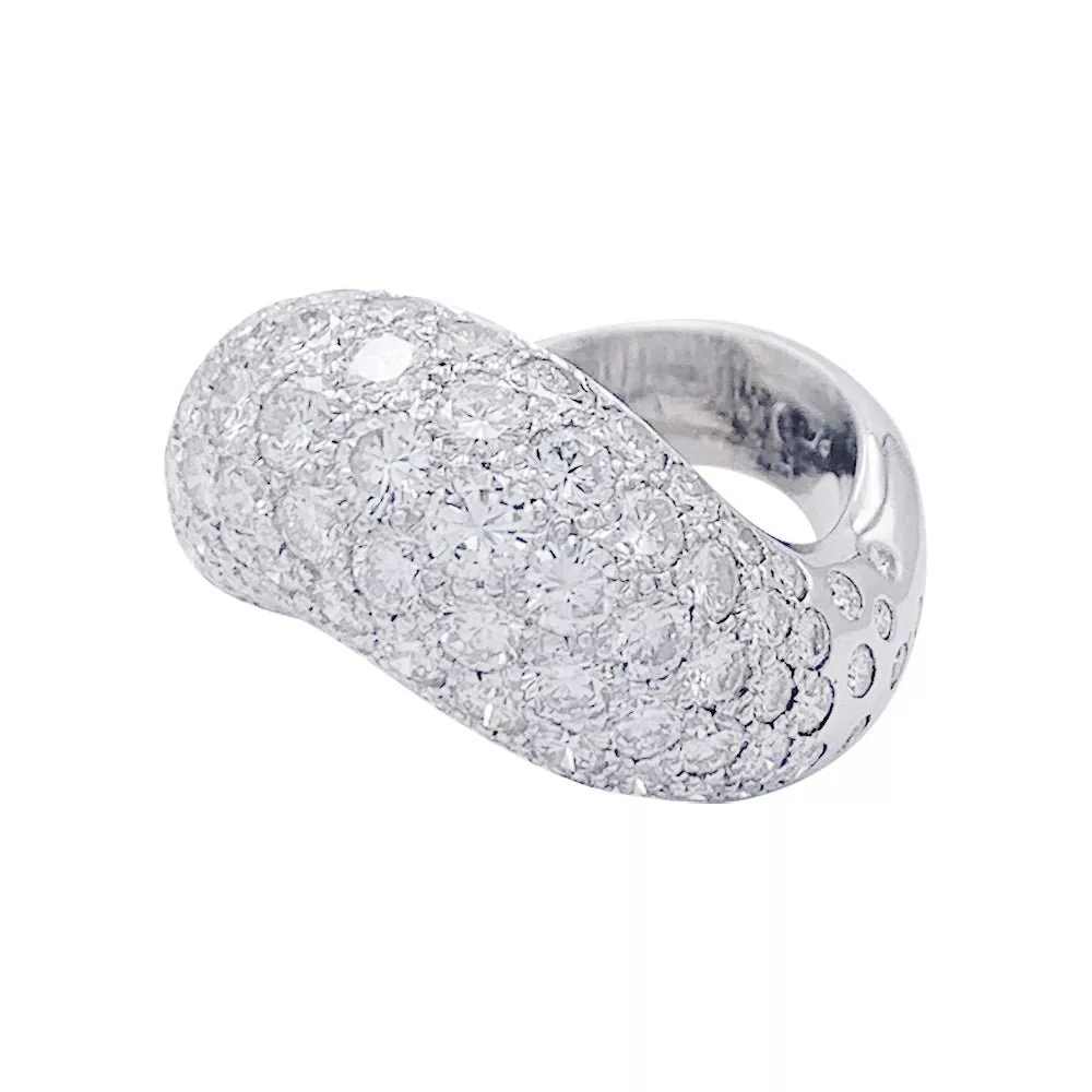 Pavée FRED ring, “Movemented”, white gold, diamonds - Image 6