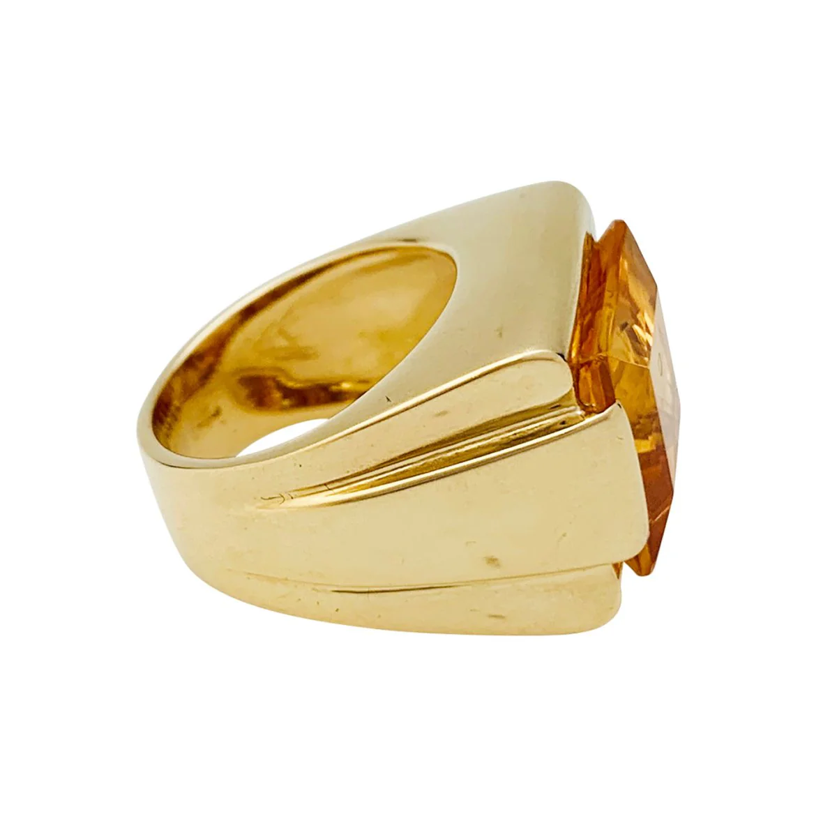 FRED yellow gold and citrine ring - Image 7