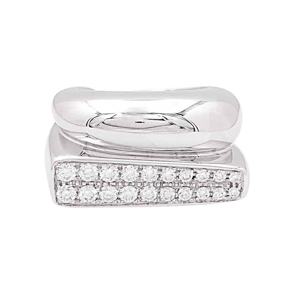 FRED "Sucess" ring, white gold, diamonds.
