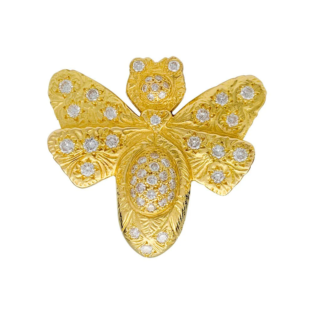 Garnazelle “Papillon” ring in yellow gold, diamonds. - Image 6