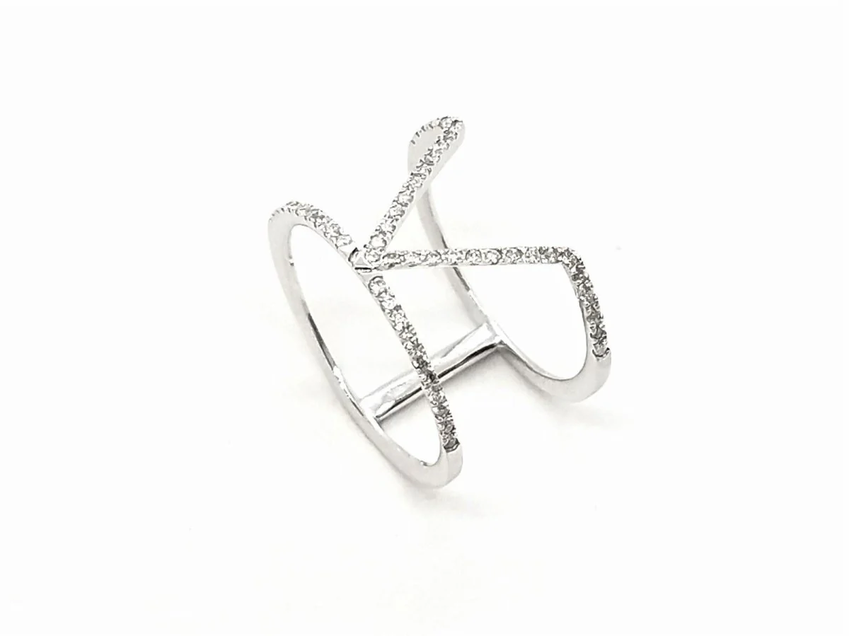 White Gold Diamond Graphic Ring - Image 14