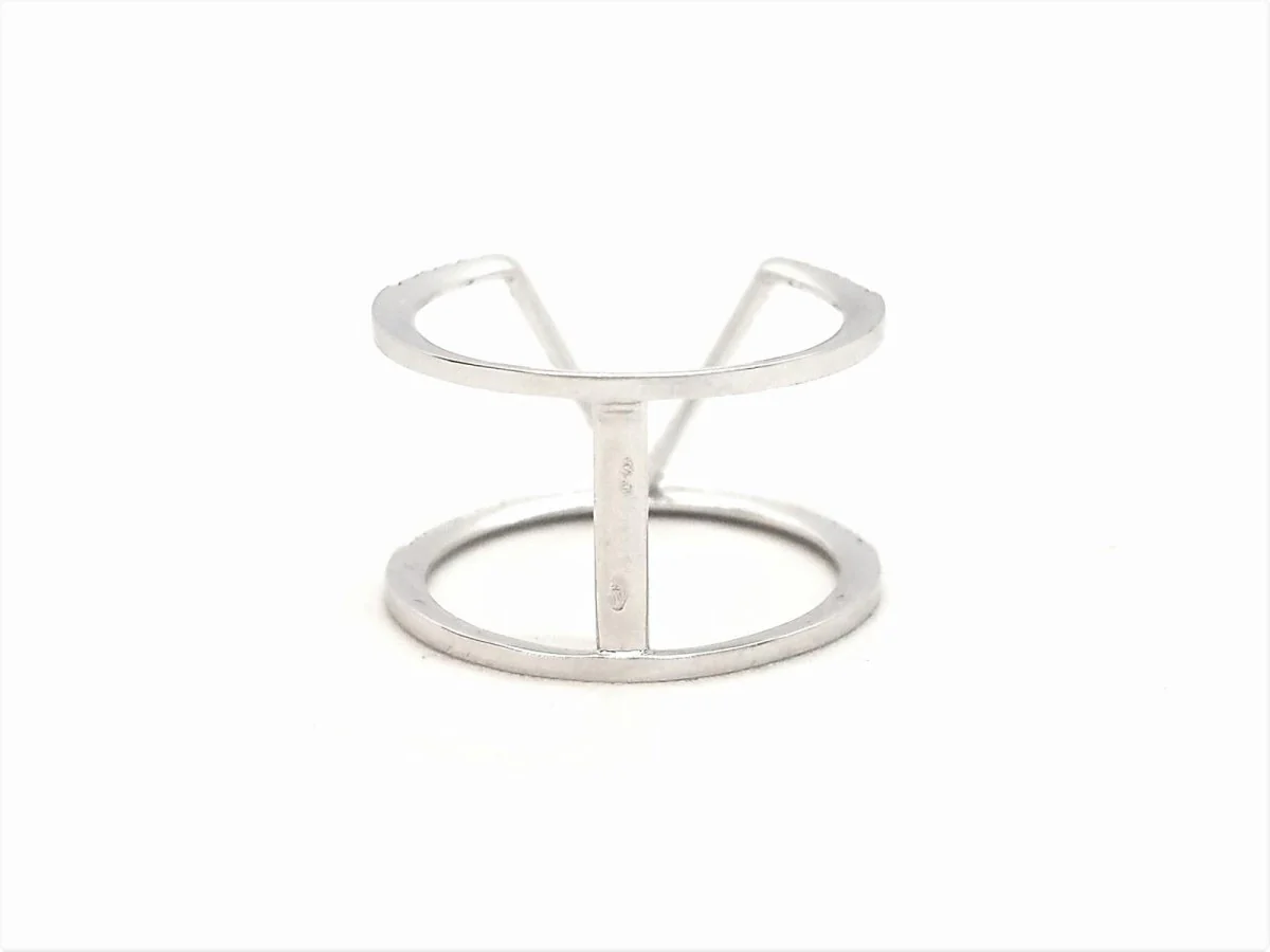 White Gold Diamond Graphic Ring - Image 7
