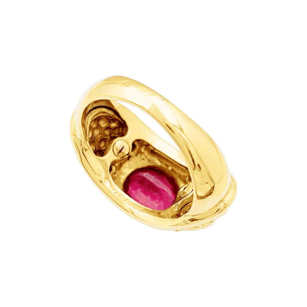 Bague Jonc HÉRAIL "Babul Work" en or jaune et tourmaline - Image 5