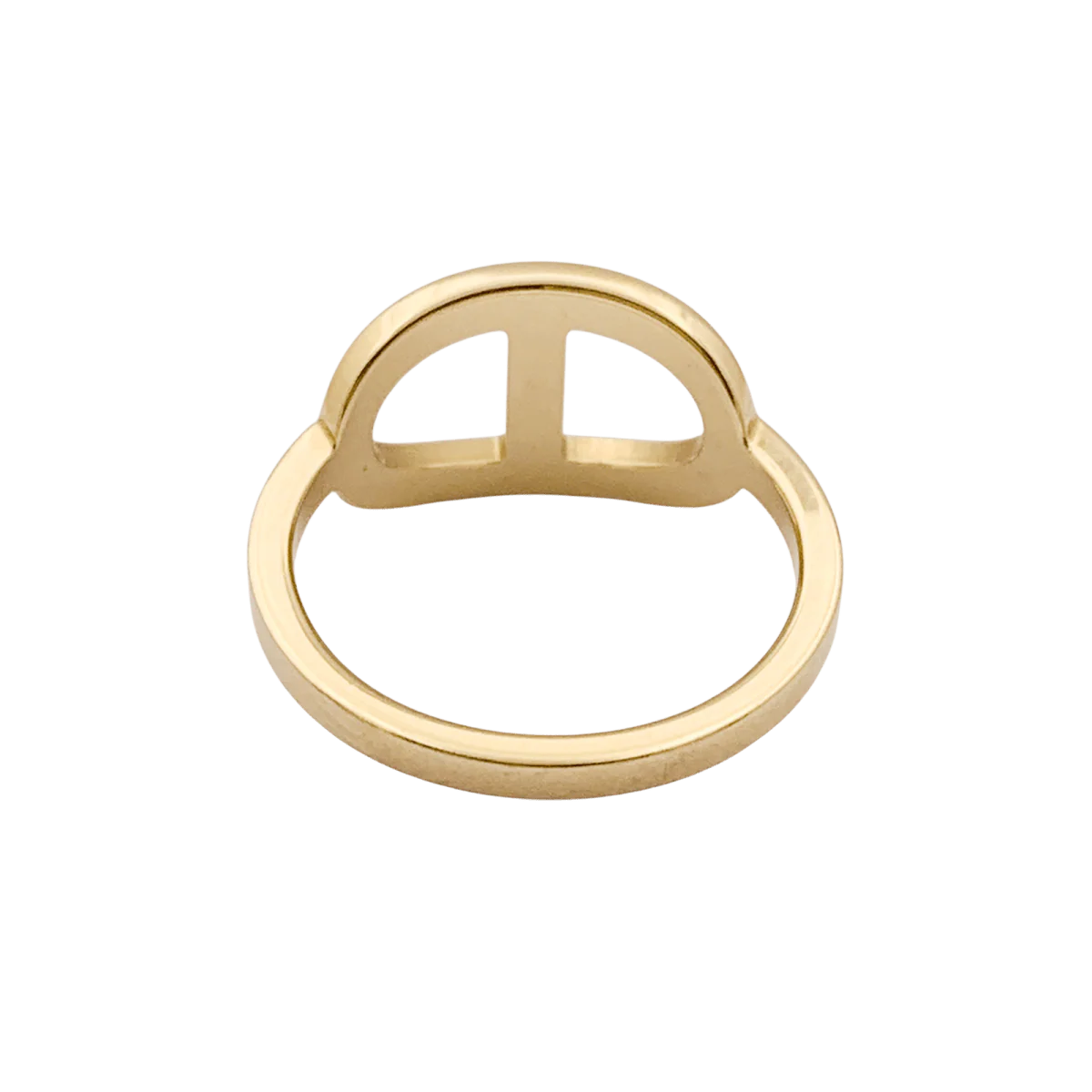 Ring HERMÈS "Contour anchor chain" in rose gold and diamonds - Image 4