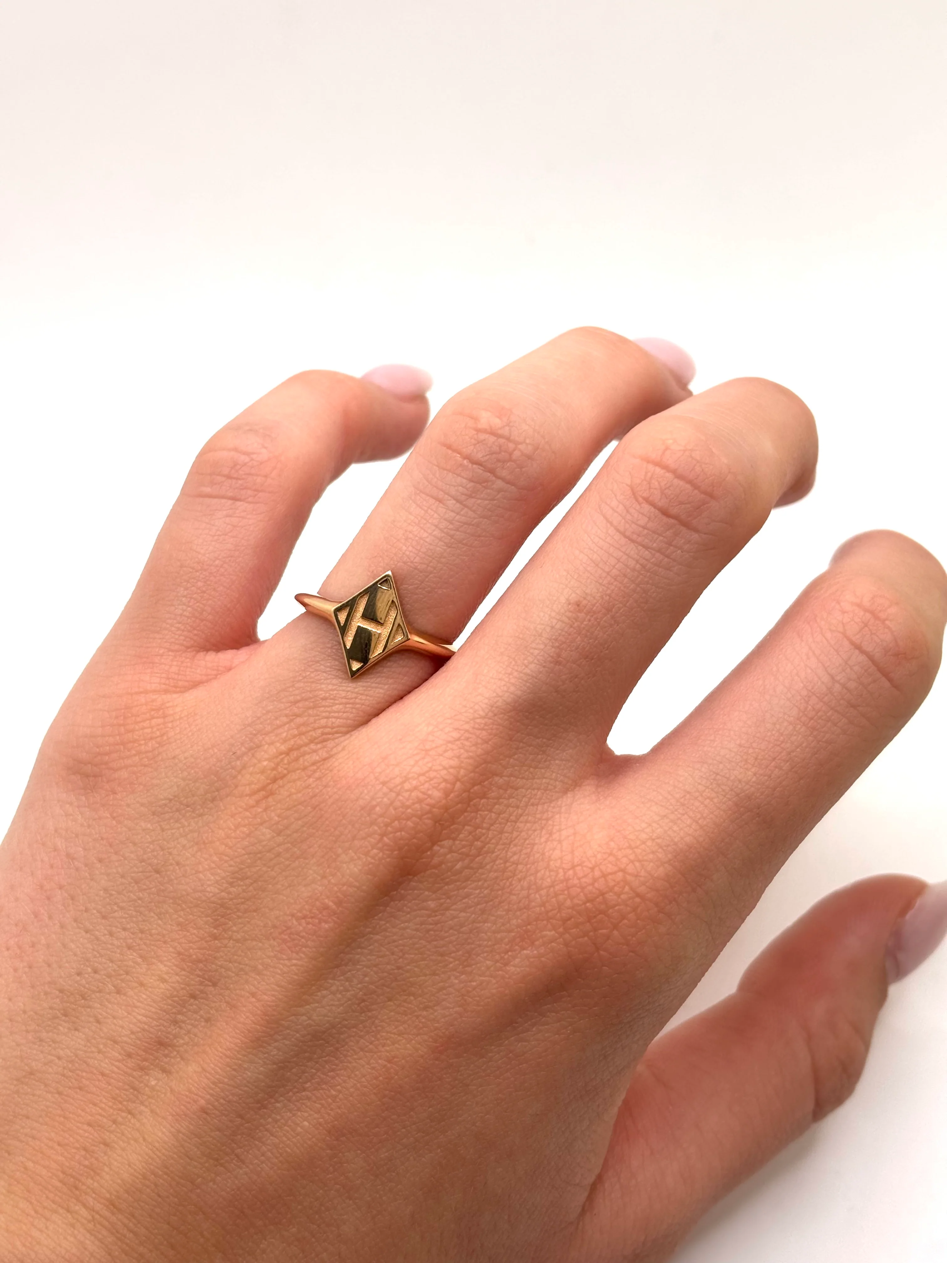 Ring HERMES "Gambade" Bangle Rose gold - Image 2