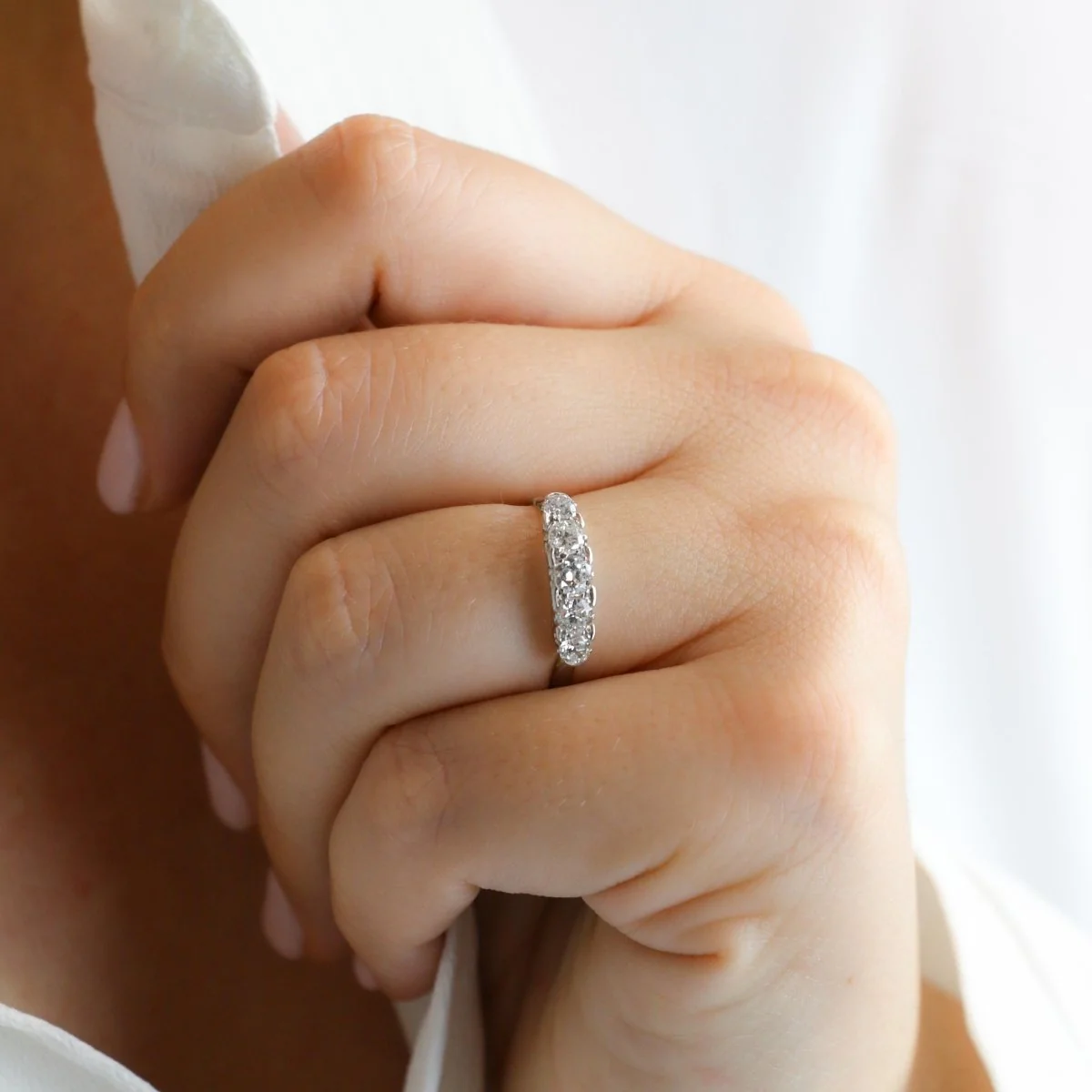 Ring Garter in paltinium and diamond - Image 2