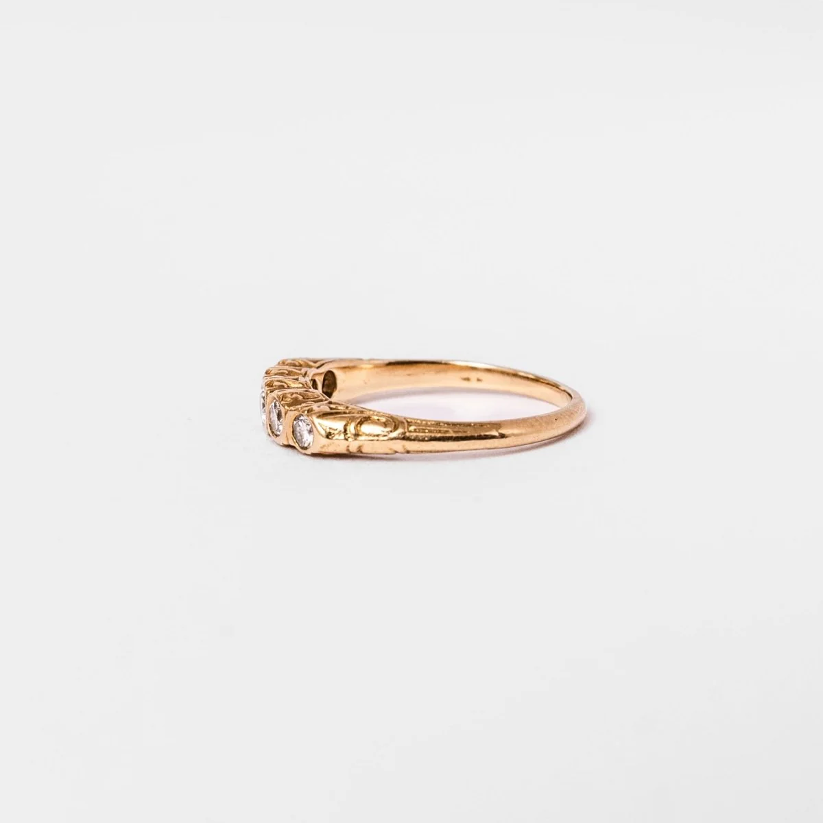 Ring Garter in yellow gold and diamonds - Image 4