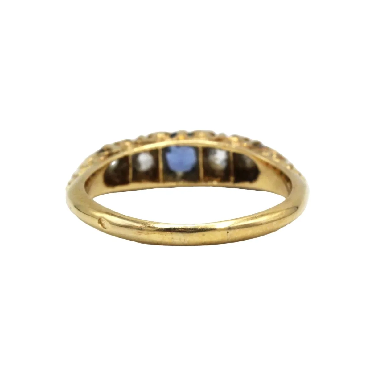 Garter ring in yellow gold, sapphire and diamonds - Image 7