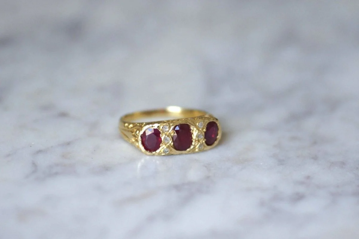 Burmese ruby ​​and diamond garter ring - Image 5