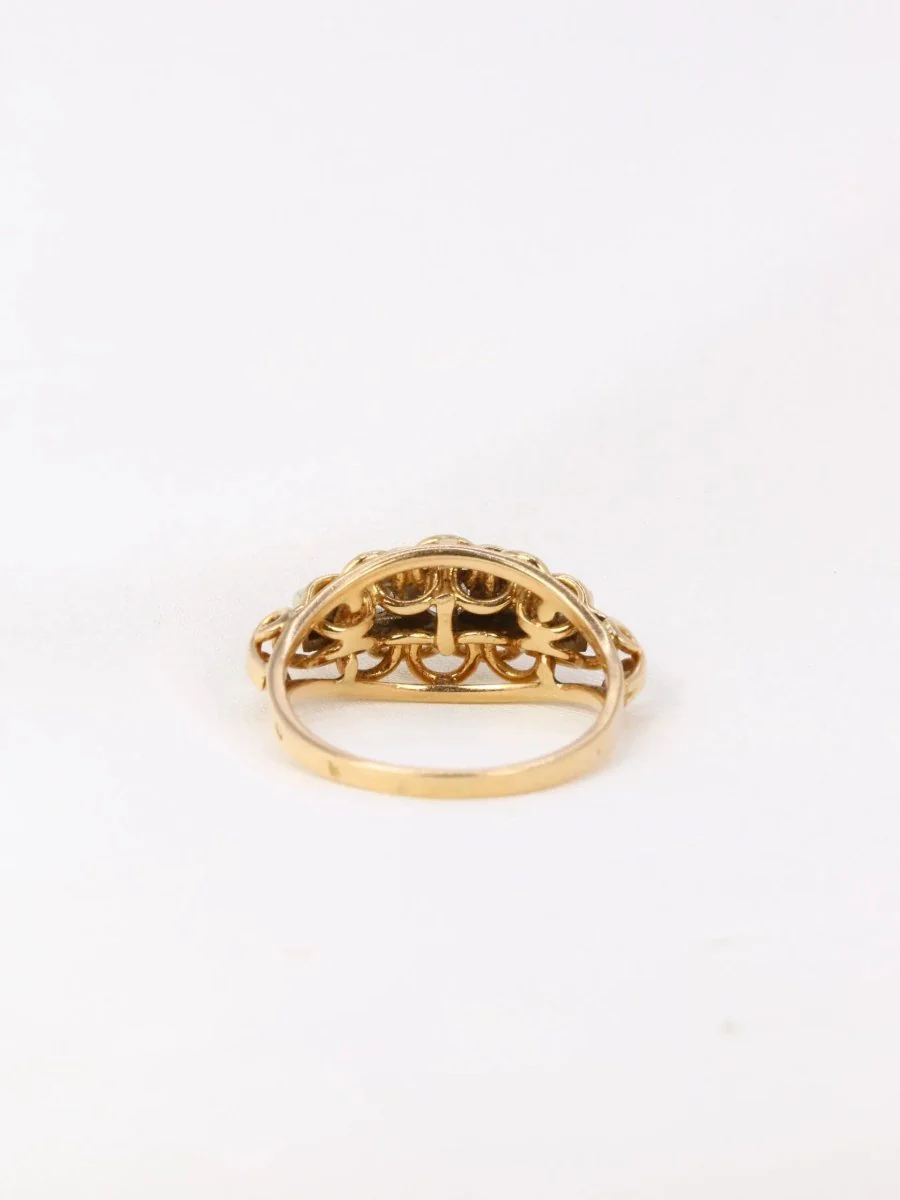 Vintage gold and diamond garter ring - Image 5