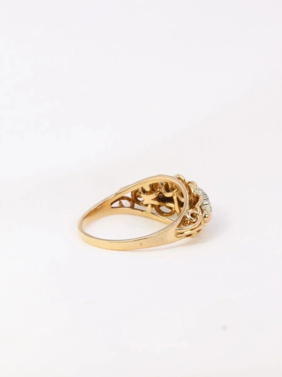 Vintage gold and diamond garter ring - Image 7