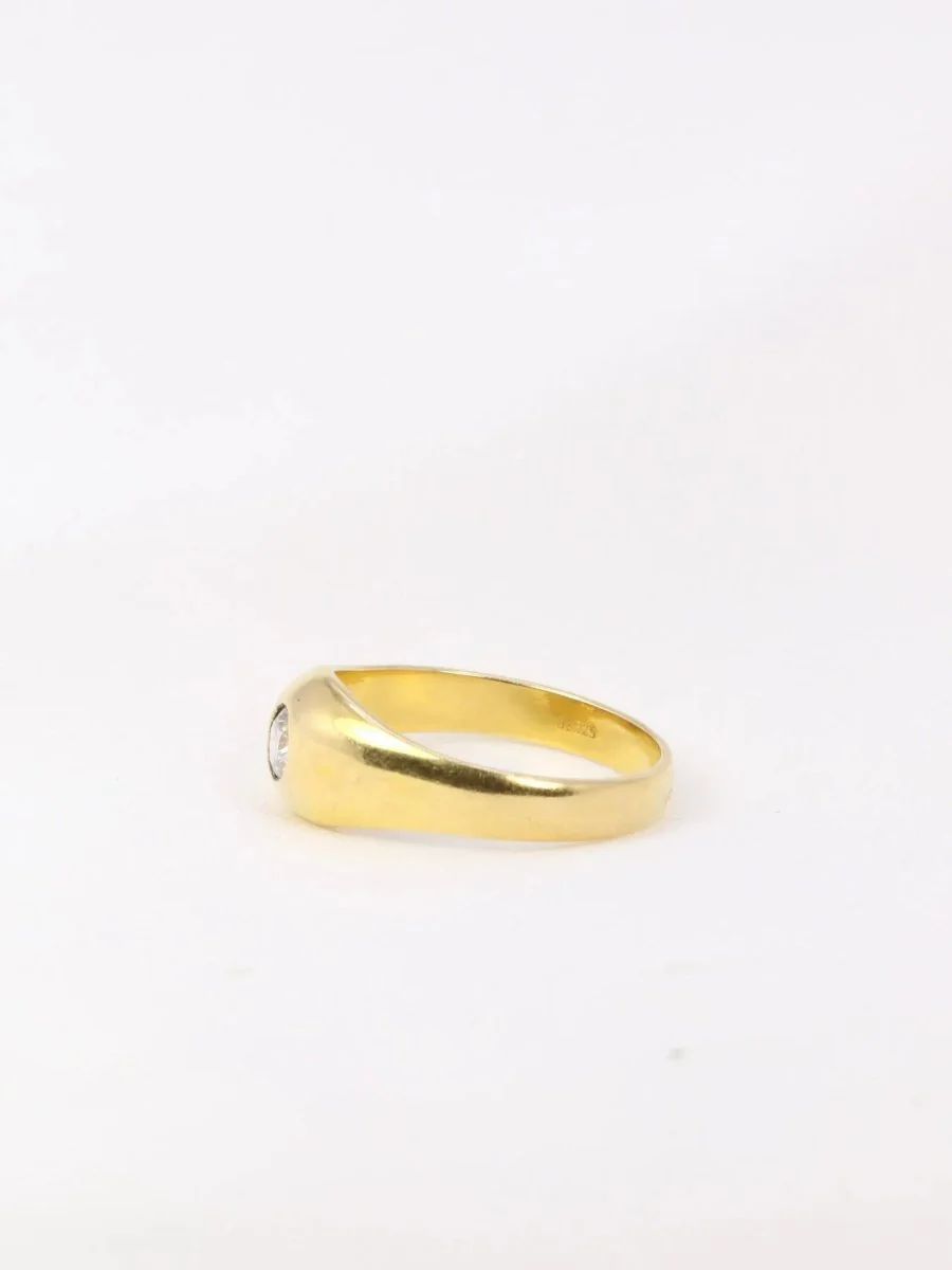 English bangle ring in gold and 0.15ct diamond - Image 4