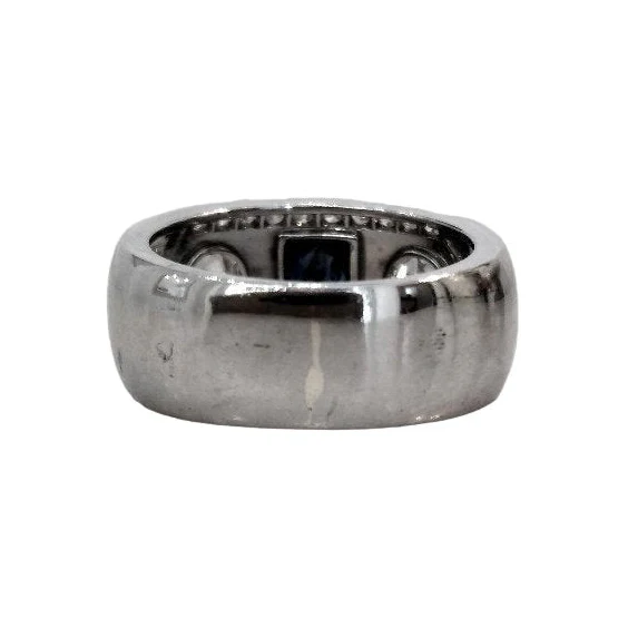Platinum, Sapphire and Diamond Bangle Ring - Image 4