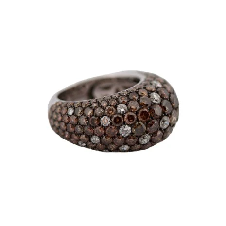 “Boule” bangle ring in white gold and diamonds - Image 3