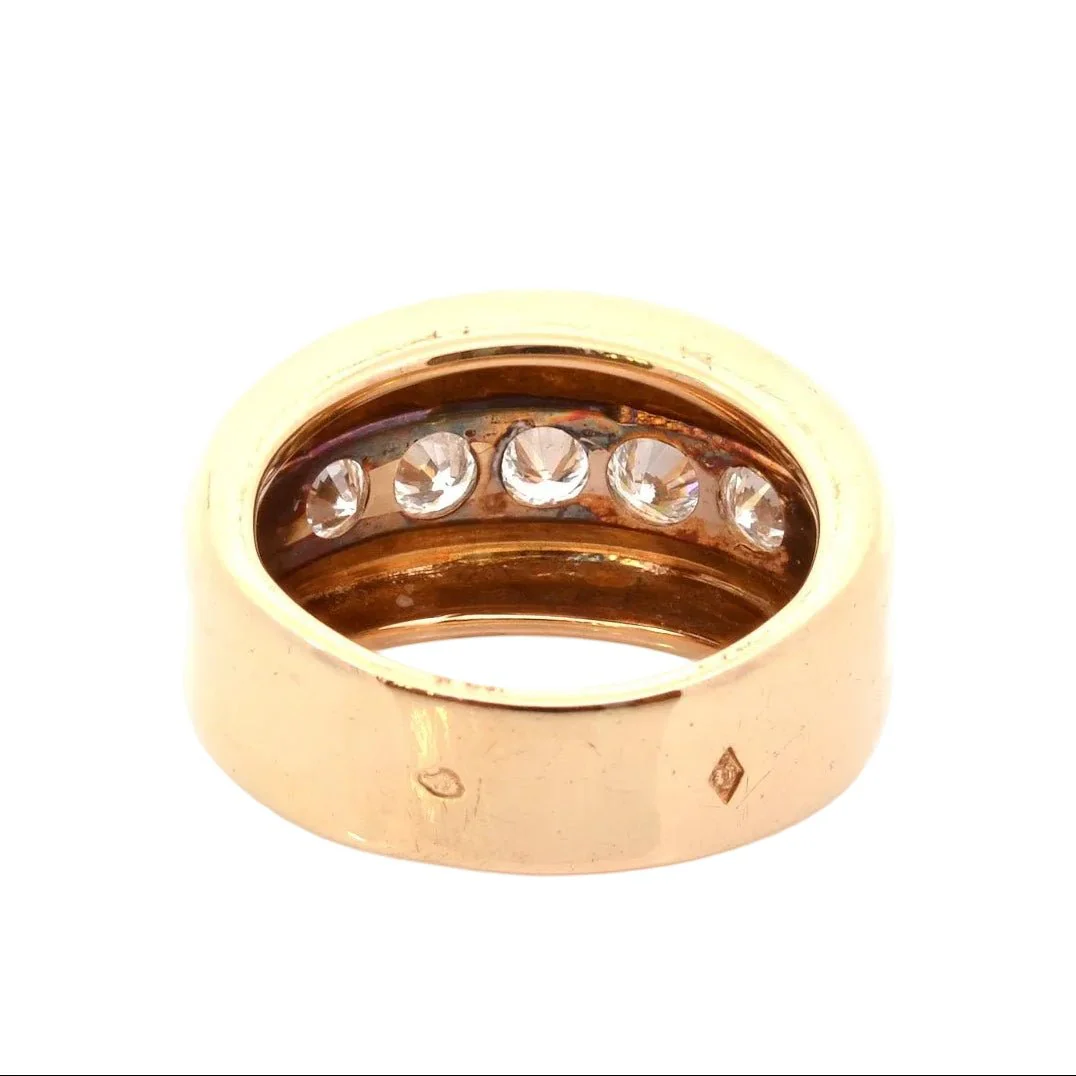 Ring Jonc in yellow gold and diamonds - Image 3