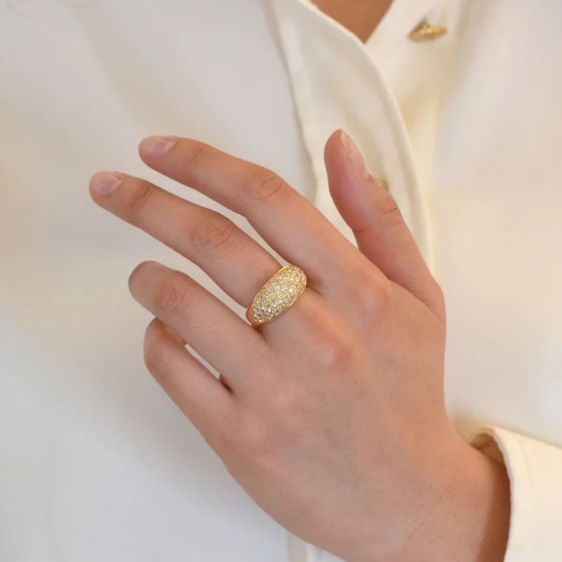 Ring rush diamonds in yellow gold 18k - Image 2