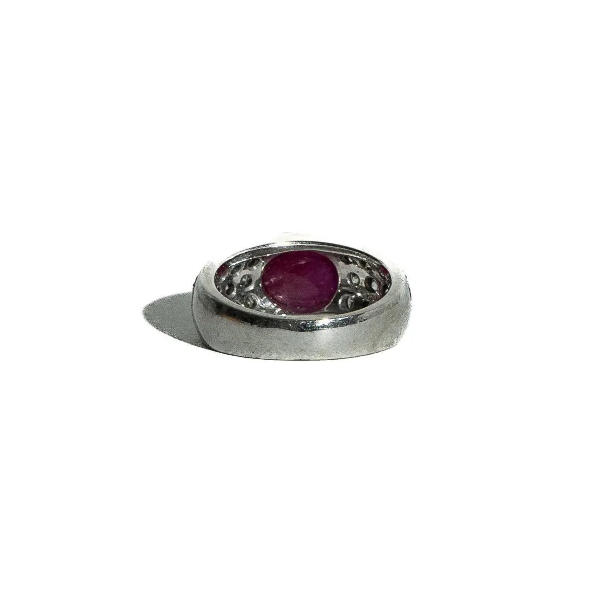 Jonc ring in white gold, rubies and diamonds - Image 5