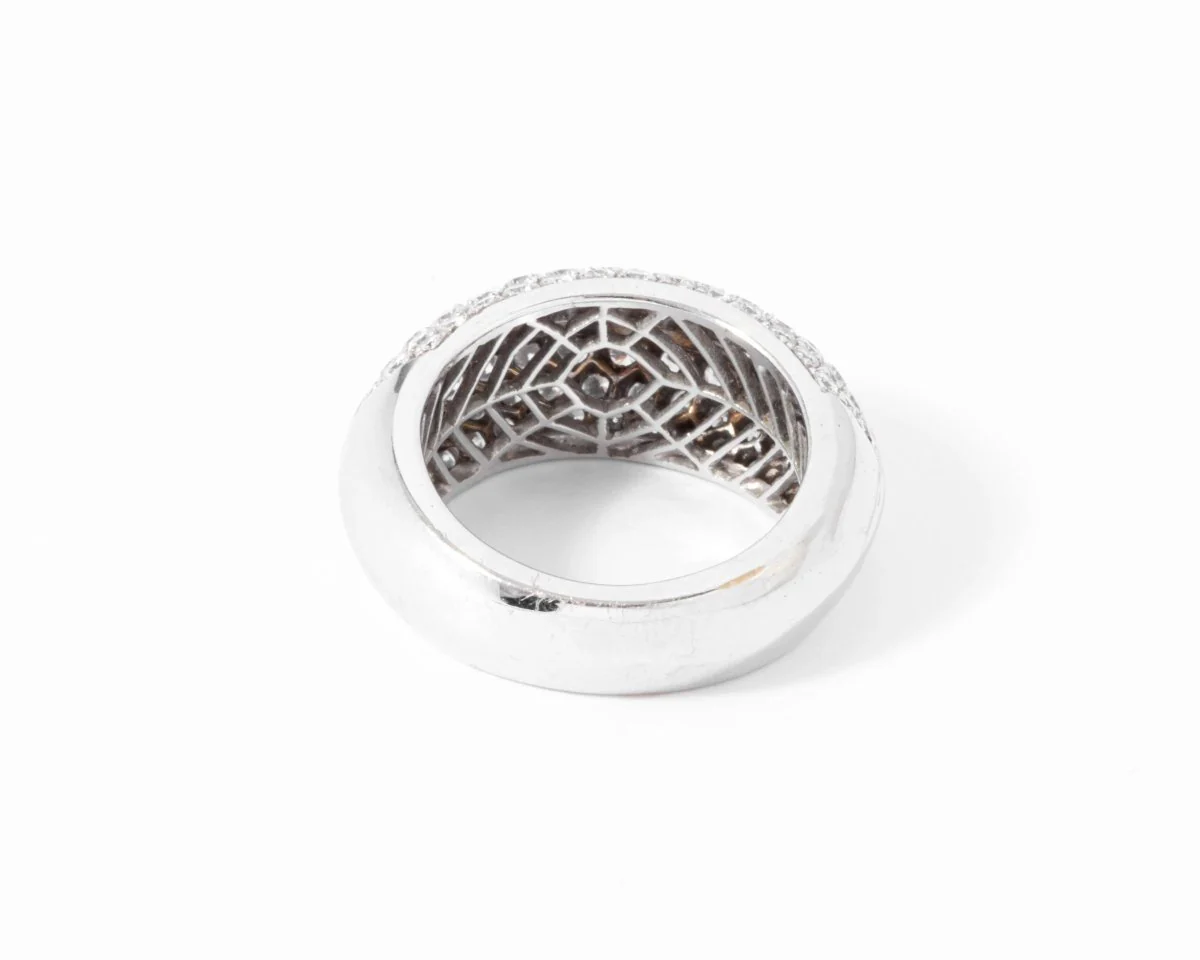 White gold bangle ring entirely paved with diamonds - Image 5