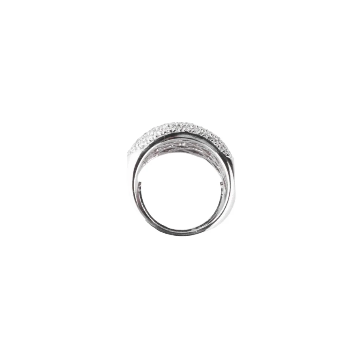 White gold bangle ring paved with diamonds - Image 6