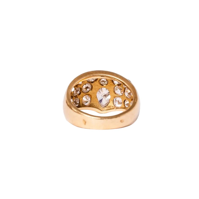 Jonc ring in yellow gold and diamonds - Image 5