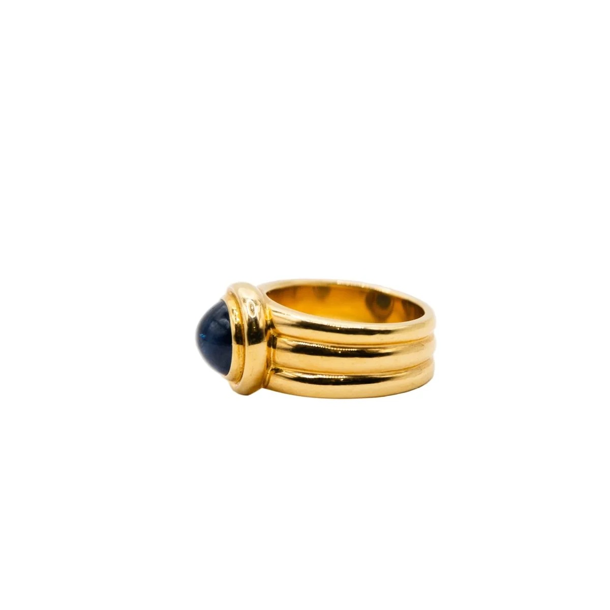 Jonc ring in yellow gold and sapphire - Image 3