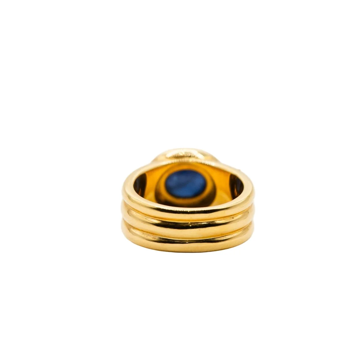Jonc ring in yellow gold and sapphire - Image 4