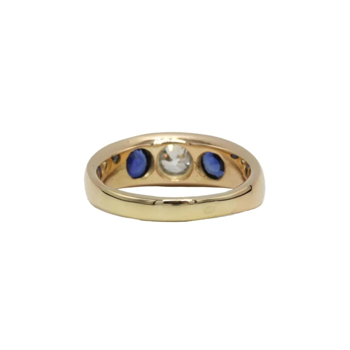 Ring Necklace in yellow gold, sapphires and diamond - Image 3